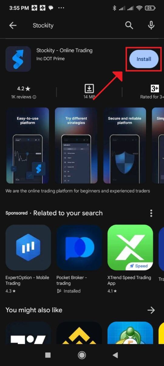 Download and Install Stockity Mobile App on Android & iOS
